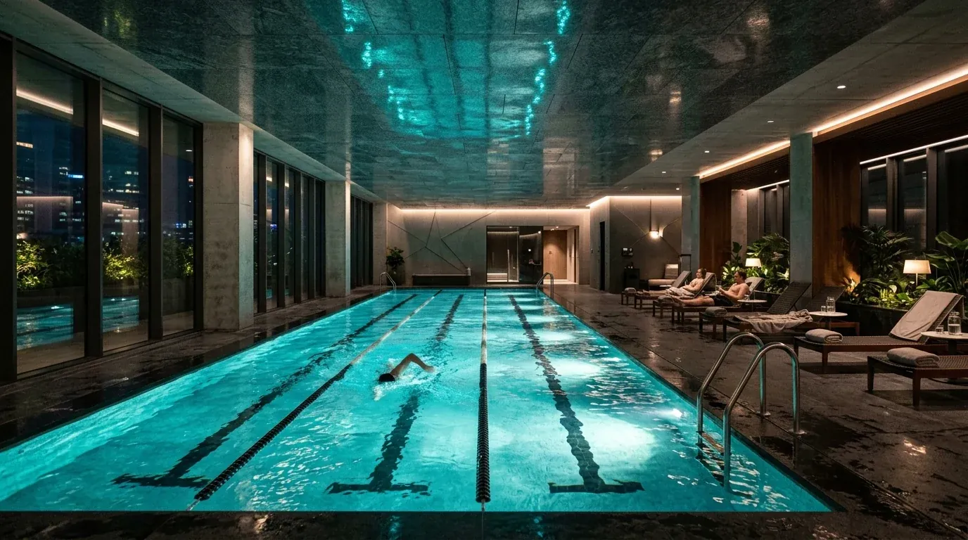 Heated Lap Pool and Health Club